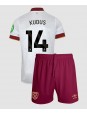 West Ham United Mohammed Kudus #14 Ausweichtrikot für Kinder 2024-25 Kurzarm (+ Kurze Hosen)